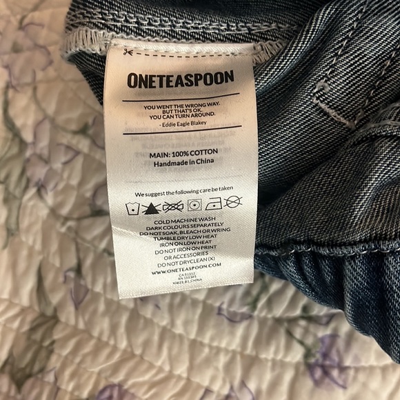 NWT One Teaspoon Shabbies size L drawstring jeans. - Picture 9 of 13
